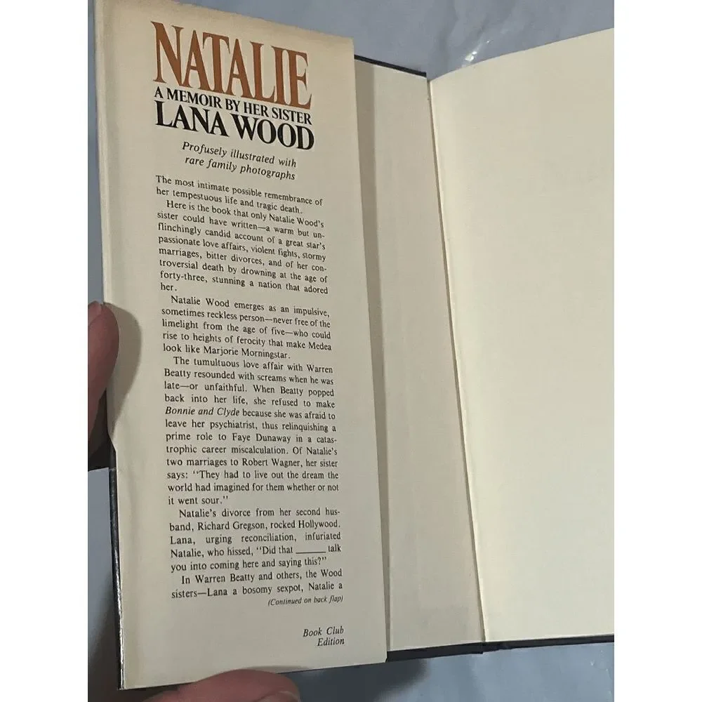 Natalie (Wood) A Memoir by‎ Her Sister, Lana Wood 1984 Hardcover w/Dust Jacket